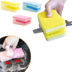 Kitchen Blade Dishwashing Sponge Double-sided Cleaning Magic Wipe