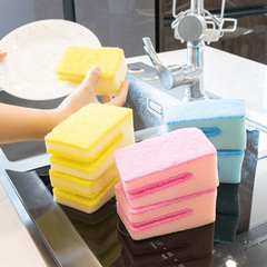 Kitchen Blade Dishwashing Sponge Double-sided Cleaning Magic Wipe