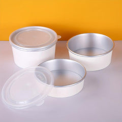 5pcs Disposable Paper Bowls Aluminum Foil Lunch Box Circular Packaging