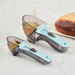 Adjustable Measuring Cups And Spoons Plastic Scoop Magnetic Kitchen Tools