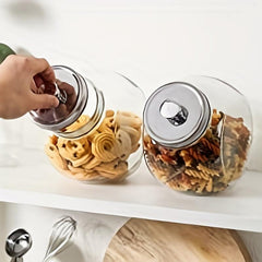 2pcs 75oz Glass Cookie Jars With Glass Lid