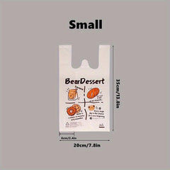 20pcs Transparent Dessert Takeaway Bag, Thickened, Ideal for Milk Tea Shop