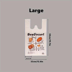 20pcs Transparent Dessert Takeaway Bag, Thickened, Ideal for Milk Tea Shop