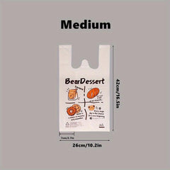 20pcs Transparent Dessert Takeaway Bag, Thickened, Ideal for Milk Tea Shop