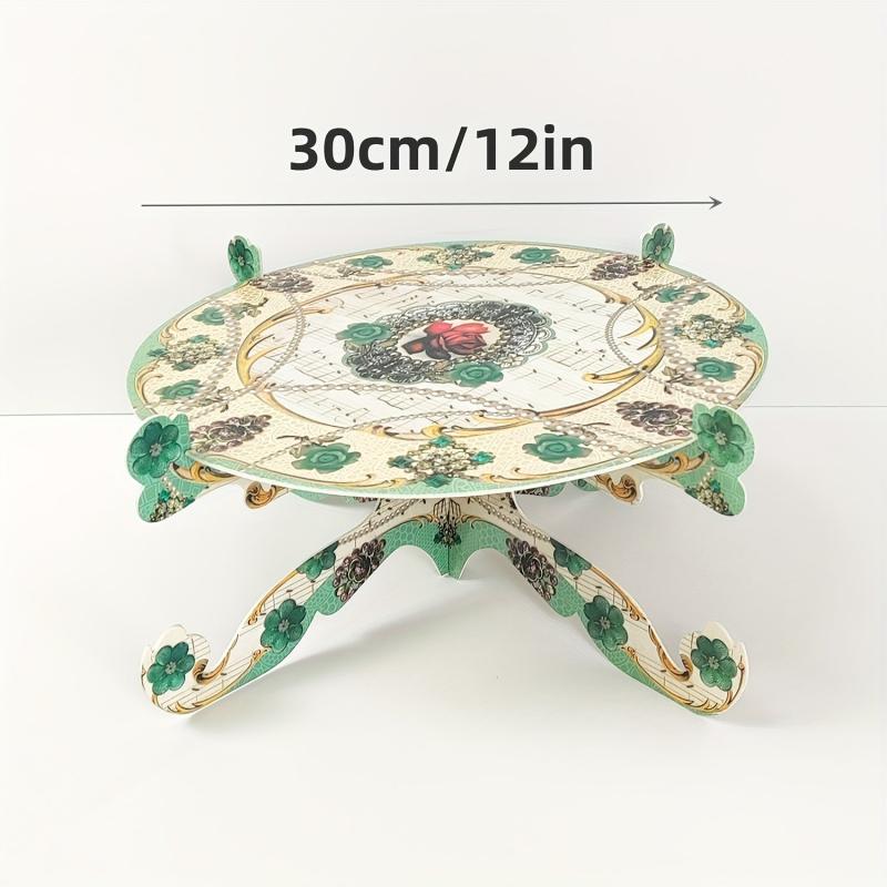 Paper Birthday Cake Stand Single Layer Party Wedding Dessert Table Tray