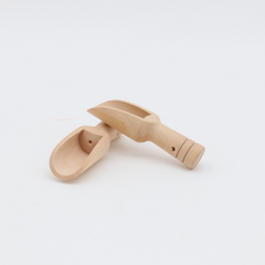 2pcs Mini Wooden Teaspoon Round Handled Spoon Salt Spoon
