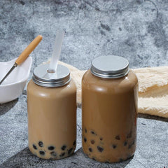 5 Pcs Disposable Drink Bottles for Milk Tea and Juice