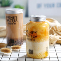 5 Pcs Disposable Drink Bottles for Milk Tea and Juice