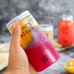 5 Pcs Disposable Drink Bottles for Milk Tea and Juice