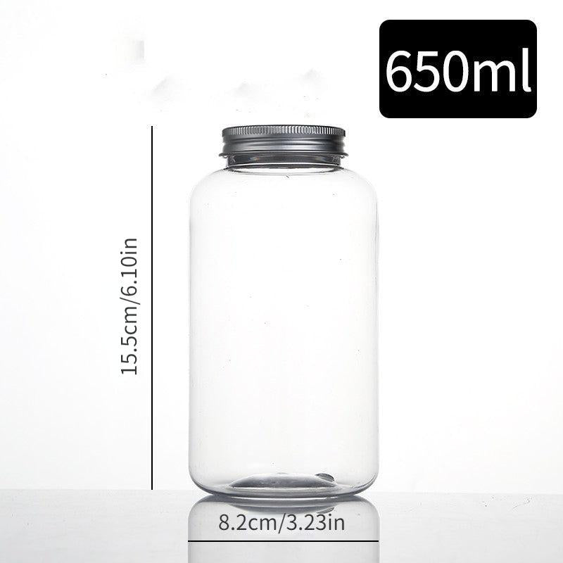 5 Pcs Disposable Drink Bottles for Milk Tea and Juice
