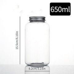 5 Pcs Disposable Drink Bottles for Milk Tea and Juice