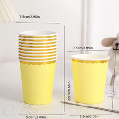 10pcs Paper Cups 8 5oz Disposable Cups Cold Beverages
