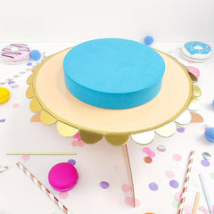 3 Tier Orange Paper Cake Stand for Birthday Wedding