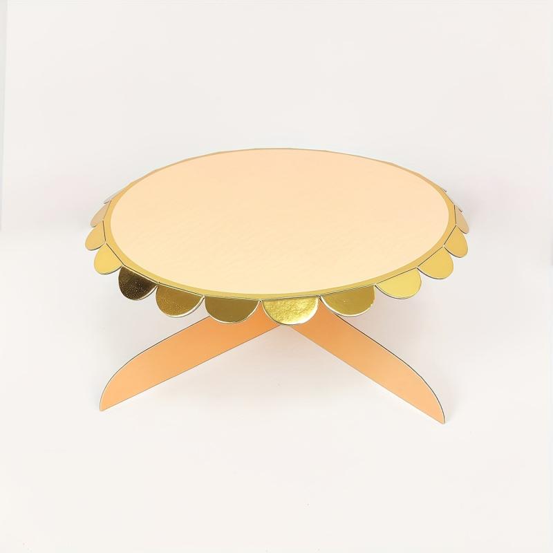 3 Tier Orange Paper Cake Stand for Birthday Wedding