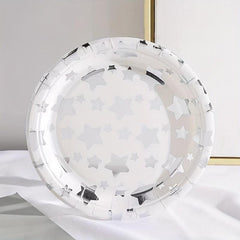 10pcs Modernist Striped Disposable Dinner Plate For Party