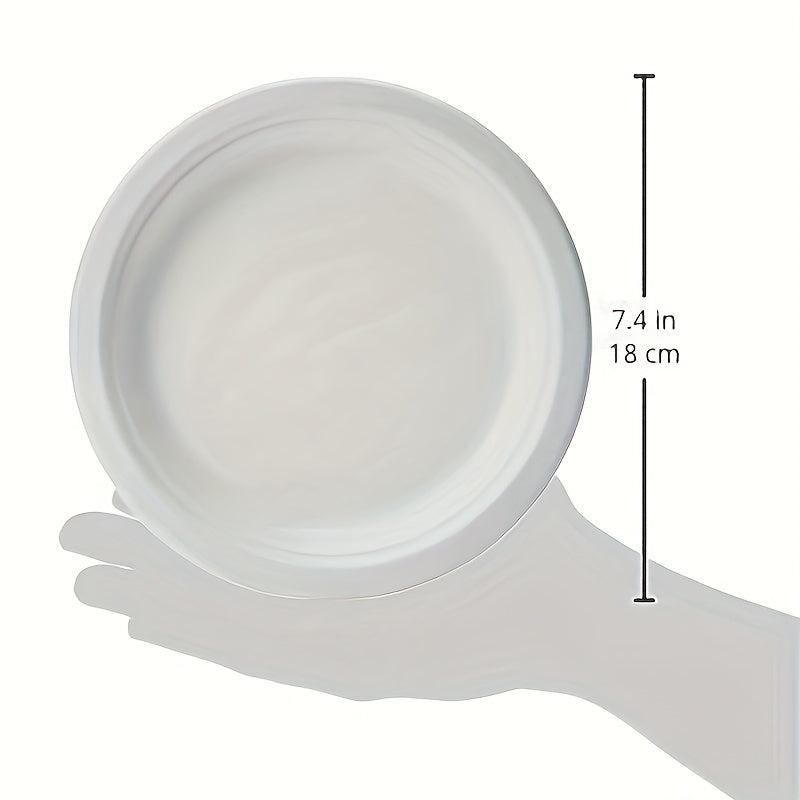 125pcs Natural Sugarcane Pulp Disposable Dinner Plates 17.78cm