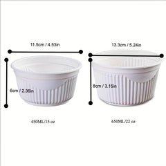 50-100 Disposable Soup Container Food Bowl 450ml 15oz 650ml 22oz