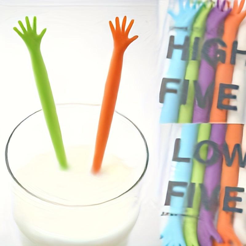 5pcs Colorful Long Handle Coffee Stirrers Muddler Agitator Sticks