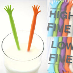 5pcs Colorful Long Handle Coffee Stirrers Muddler Agitator Sticks