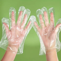 60pcs Plastic Disposable PE Gloves For Cooking Meal Preping Kitchen BBQ