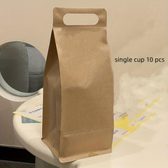 10pcs PE Single/Double Cup Coffee Takeaway Bag
