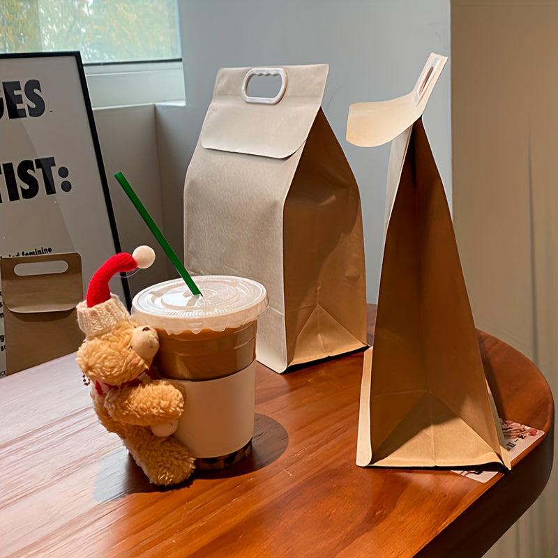 10pcs PE Single/Double Cup Coffee Takeaway Bag