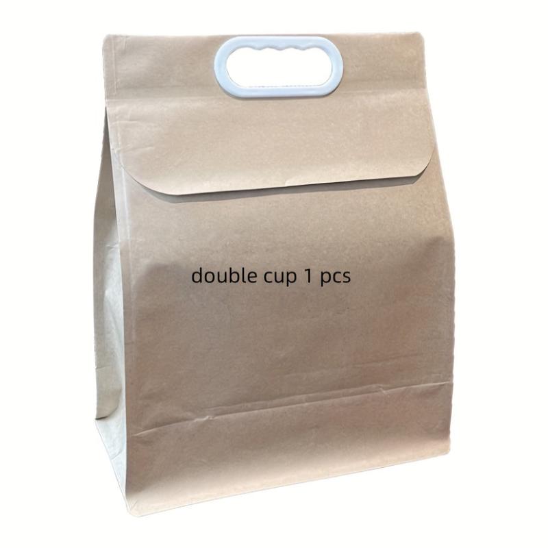 10pcs PE Single/Double Cup Coffee Takeaway Bag