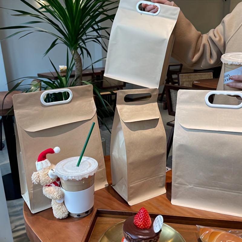 10pcs PE Single/Double Cup Coffee Takeaway Bag