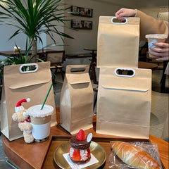 10pcs PE Single/Double Cup Coffee Takeaway Bag