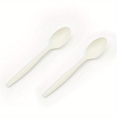 198pcs Biodegradable Disposable Tableware Set Fork Spoon Cornstarch Restaurant