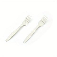 198pcs Biodegradable Disposable Tableware Set Fork Spoon Cornstarch Restaurant