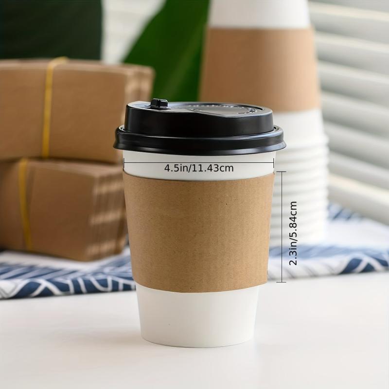 100 Sets 12oz Thick Disposable Paper Cups - 9.5g - No Lids