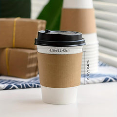 100 Sets 12oz Thick Disposable Paper Cups - 9.5g - No Lids