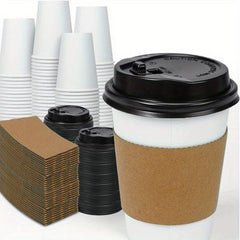 100 Sets 12oz Thick Disposable Paper Cups - 9.5g - No Lids