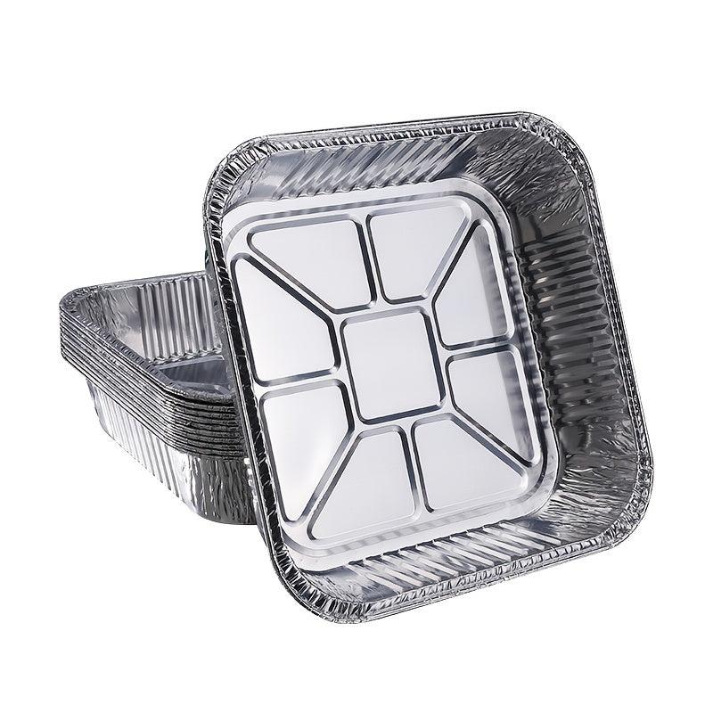 Disposable Aluminum Foil Pans Square Tin Foil Pans for Cooking Baking Meal Prep