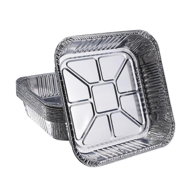Disposable Aluminum Foil Pans Square Tin Foil Pans for Cooking Baking Meal Prep