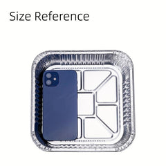 Disposable Aluminum Foil Pans Square Tin Foil Pans for Cooking Baking Meal Prep