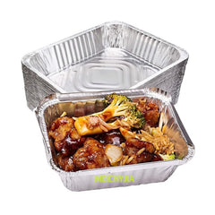 Disposable Aluminum Foil Pans Square Tin Foil Pans for Cooking Baking Meal Prep