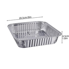 Disposable Aluminum Foil Pans Square Tin Foil Pans for Cooking Baking Meal Prep