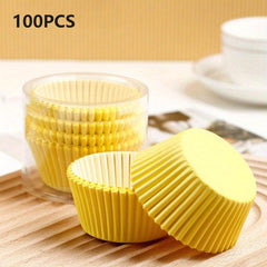 100pcs Disposable Cupcake Liners Cake Round Muffin Baking Molds
