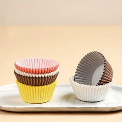 100pcs Disposable Cupcake Liners Cake Round Muffin Baking Molds