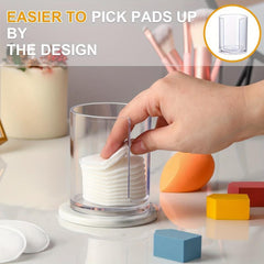 Acrylic Disposable Paper Cup Dispenser Makeup Cotton Storage