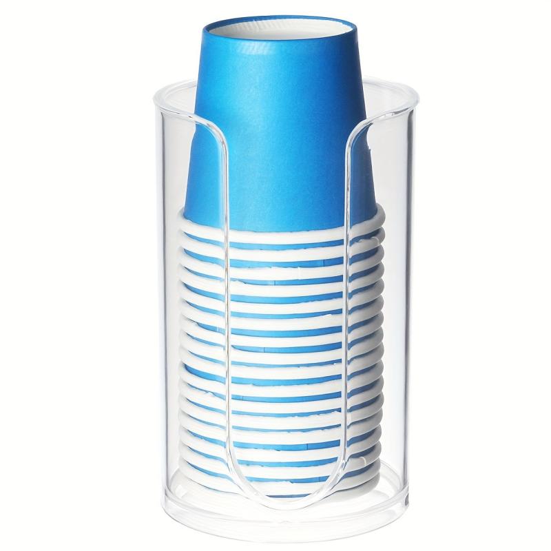 Acrylic Disposable Paper Cup Dispenser Makeup Cotton Storage
