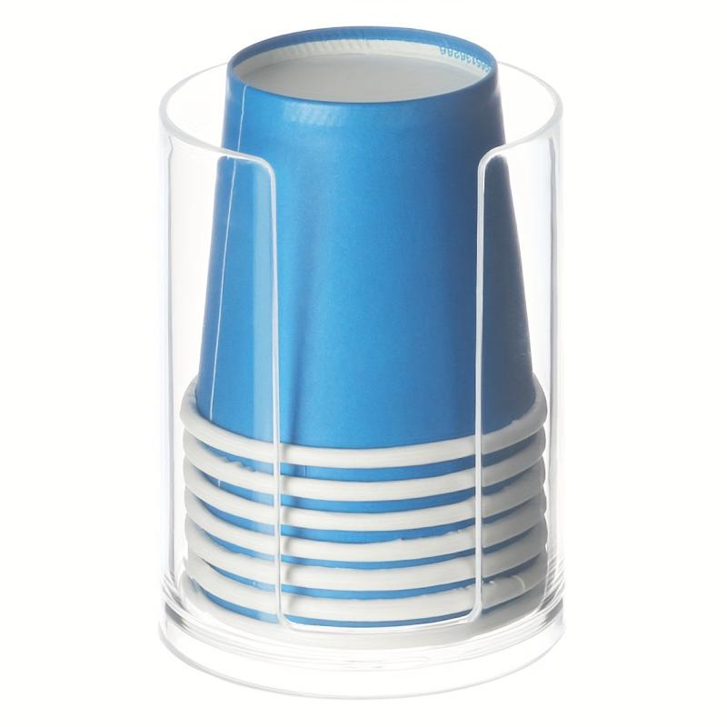 Acrylic Disposable Paper Cup Dispenser Makeup Cotton Storage