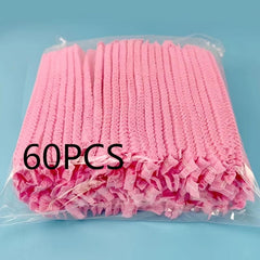 98pcs Disposable Pink Hair Net Elastic Dust Cap
