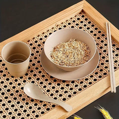 4pcs Disposable Rice Shell Tableware Individually Wrapped