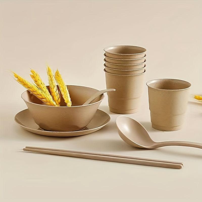 4pcs Disposable Rice Shell Tableware Individually Wrapped