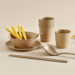 4pcs Disposable Rice Shell Tableware Individually Wrapped