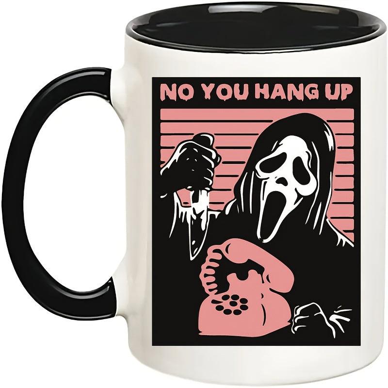 Ceramic Halloween Skeleton Mug - Cartoon Alien Drinking Cup