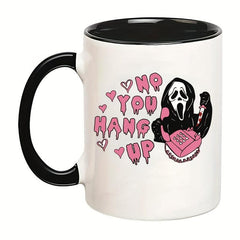 Ceramic Halloween Skeleton Mug - Cartoon Alien Drinking Cup